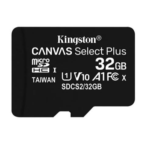 Kingston 金士頓 32GB CanvasSelect Plus microSDXC記憶卡 SDCS2原廠永久保固