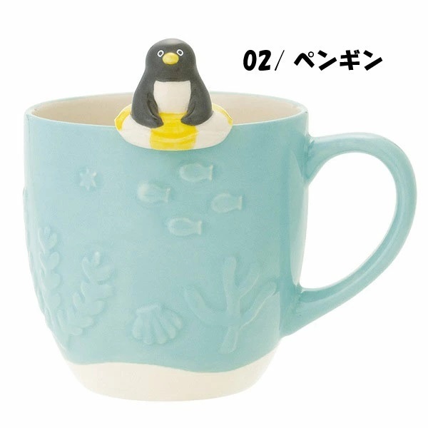 日本 DECOLE 企鵝馬克杯/ 付湯匙 eslite誠品