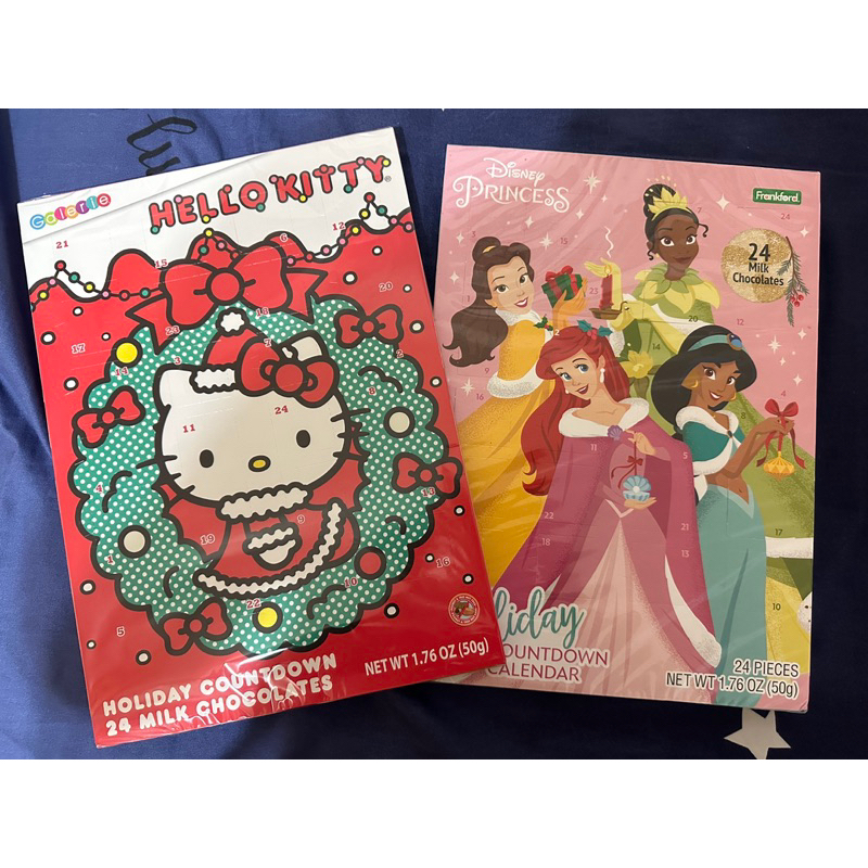 倒數日曆 倒數巧克力 聖誕節限定 24塊巧克力 美國直購 Hello Kitty Disney Princess 公主