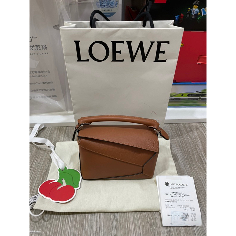 日本購入 Loewe puzzle bag mini 焦糖棕色 專櫃購買.2024/05/26.香奈兒.LV包.