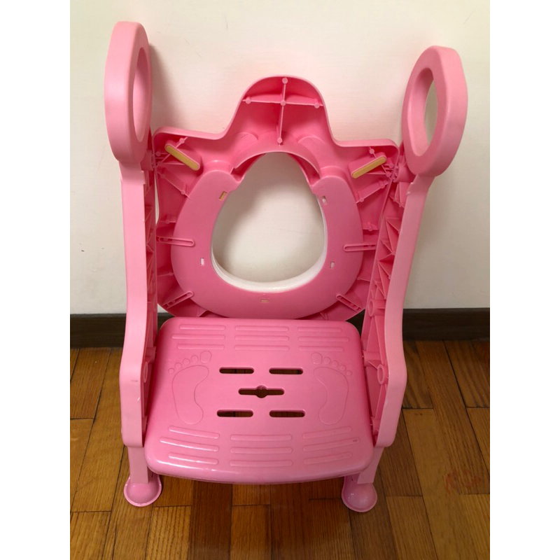 二手 粉色款 兒童馬桶學習坐墊 #階梯 #學習便盆 #可折疊收納 學習坐馬桶