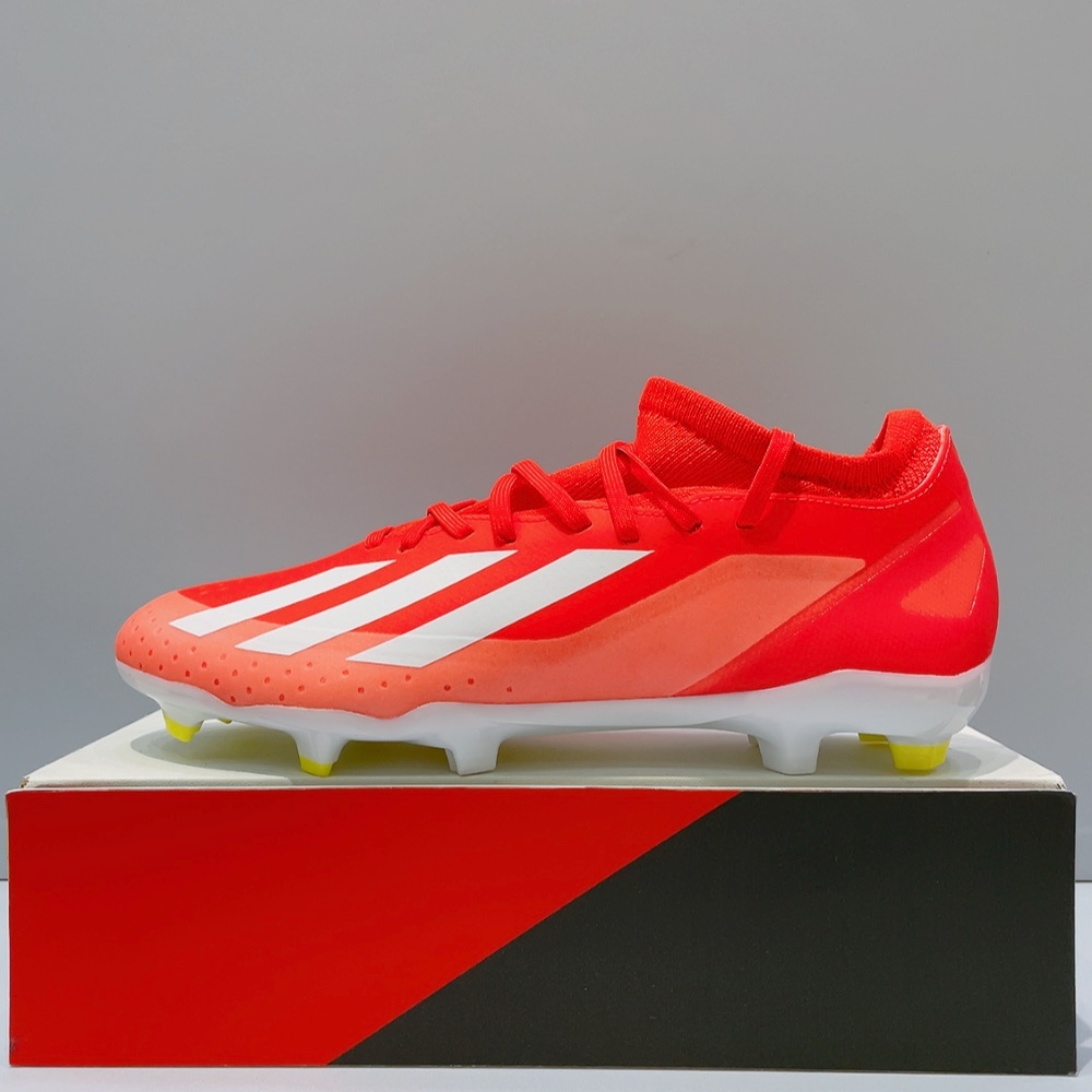 adidas X CRAZYFAST LEAGUE FG 男生 紅色 戶外 塑膠釘 運動 足球鞋 IE2377