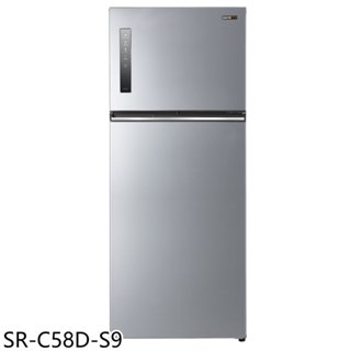 《再議價》聲寶【SR-C58D-S9】580公升雙門變頻彩紋銀冰箱(含標準安裝)(7-11商品卡100元)