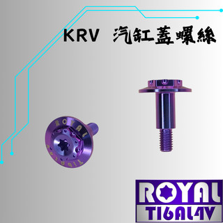 【瘋螺絲】ROYAL鈦合金螺絲★KRV專用缸蓋螺絲★M6*25 P1.0 雪花頭★64鈦/鈦合金螺絲★出貨附發票★幻彩藍
