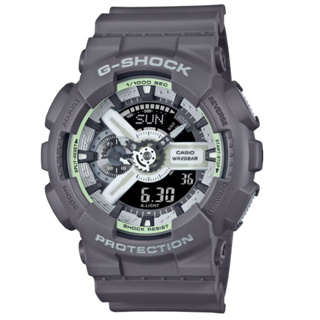 【CASIO】G-SHOCK 神秘灰大錶徑雙顯運動腕錶 GA-110HD-8A 台灣卡西歐公司貨