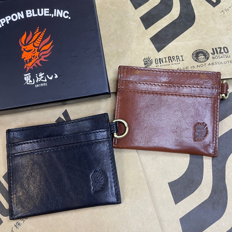 🌊鬼洗🌊牛皮卡片零錢包