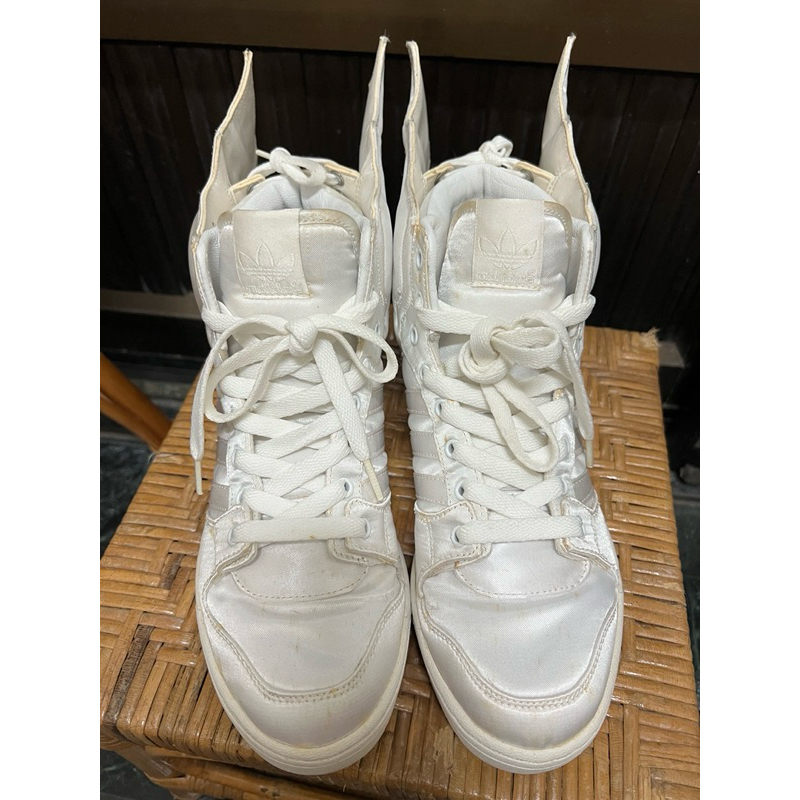 「二手」Adidas originals X Jeremy Scott 白色翅膀鞋24.5Us6.5