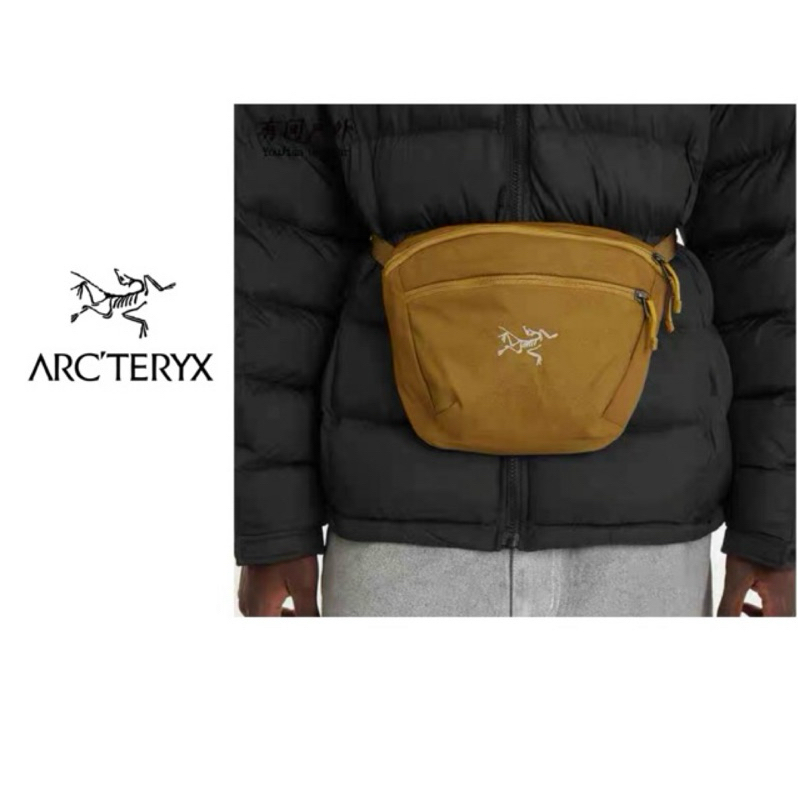 代購正品ARC'TERYX 2.5公升 始祖鳥 戶外 單肩 斜背包 側背包 聯名 拼接 腰包