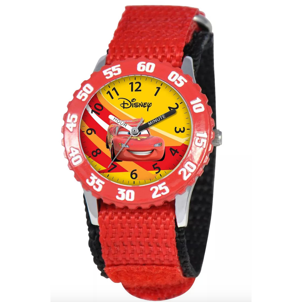 預購👍正版空運👍美國迪士尼Cars 汽車總動員 閃電麥坤 兒童 手錶 指針手錶 學習手錶