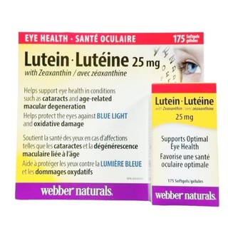 💥現貨免運💥 葉黃素 Lutein Webber naturals 25mg 175顆 含背板/有紙板
