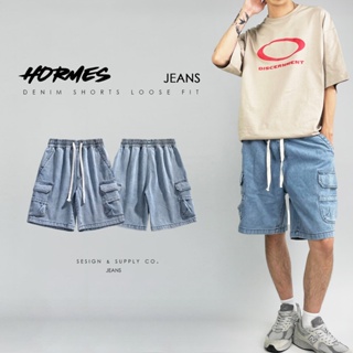 [HORMES] 3504 韓國 抽繩 口袋 牛仔短褲 寬鬆版型 男女皆可