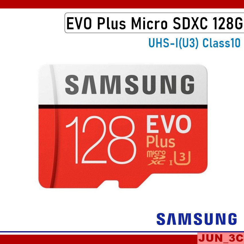 三星原廠 SAMSUNG EVO PLUS 128G microSD 記憶卡 UHS-I(U3) C1 [原廠公司貨]