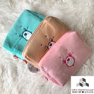 🖤韓國代購空運直送 Daiso 韓國大創 彩虹熊毛絨 化妝包 收納包 卡通