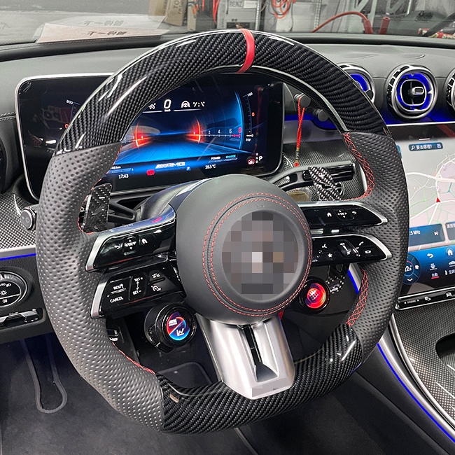 蜻蜓盤客製化方向盤 S級 W223 GLC X254 W254 C級 W206 S206 Nappa 碳纖維 麂皮