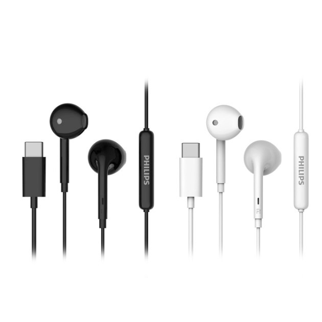 【PHILIPS】 強力低音耳塞式Type C耳機附麥克風 TAE1018 兩色 有線耳機 耳機 音樂 |JC科技