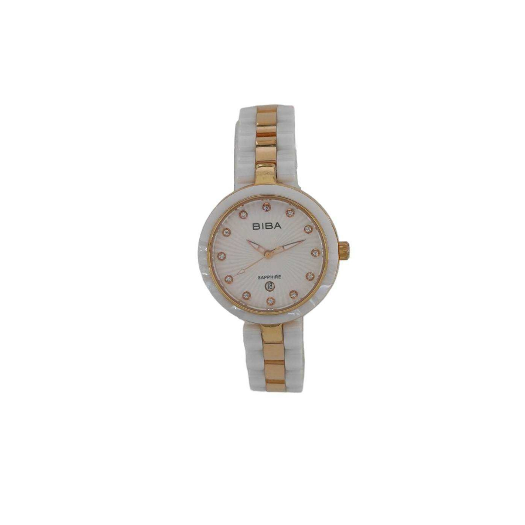 【BIBA碧寶】半陶瓷玫瑰金女錶B32WC048W 30mm 現代鐘錶