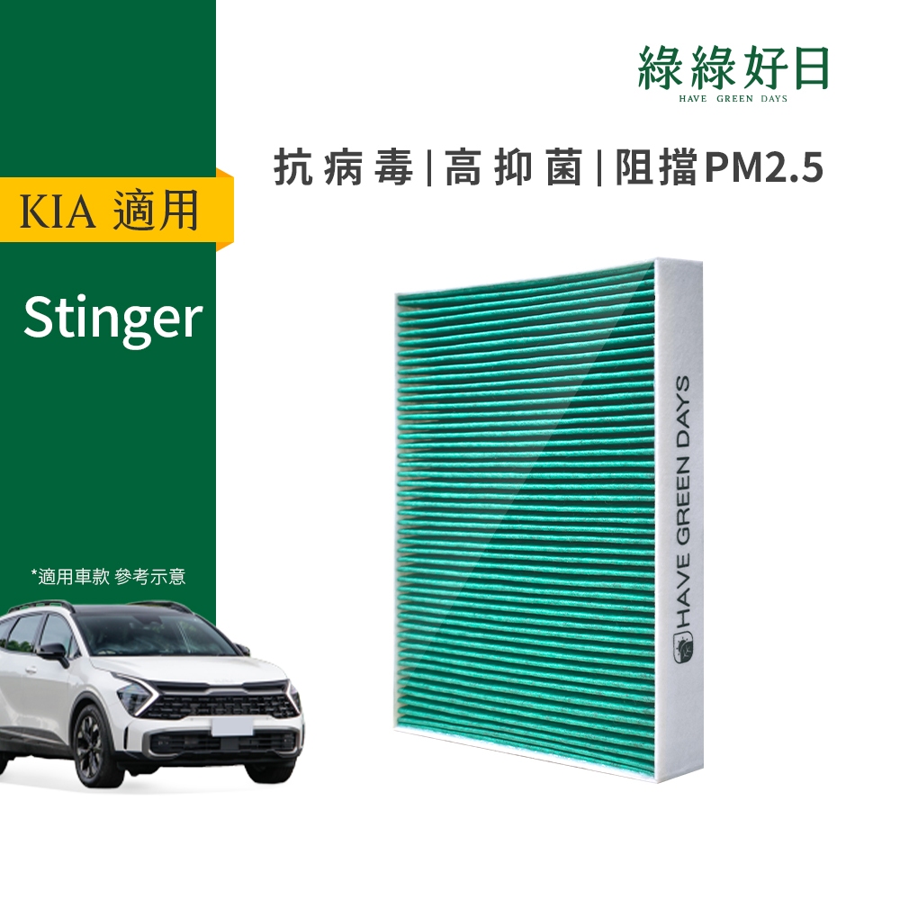 適用 KIA 起亞 Stinger ( 2019~ ) 汽車濾網 冷氣空調 除臭HEPA濾芯 GKA006 綠綠好日