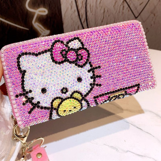 可愛卡通女生錢包 Hello kitty女士卡包卡夾 凱蒂貓粉紅色手機皮夾錢夾銀行卡包 可愛零錢包