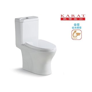 《金來買生活館》 KARAT 凱樂衛浴 K2580M 上壓兩段式 單體馬桶 雙噴龍捲 虹吸式馬桶