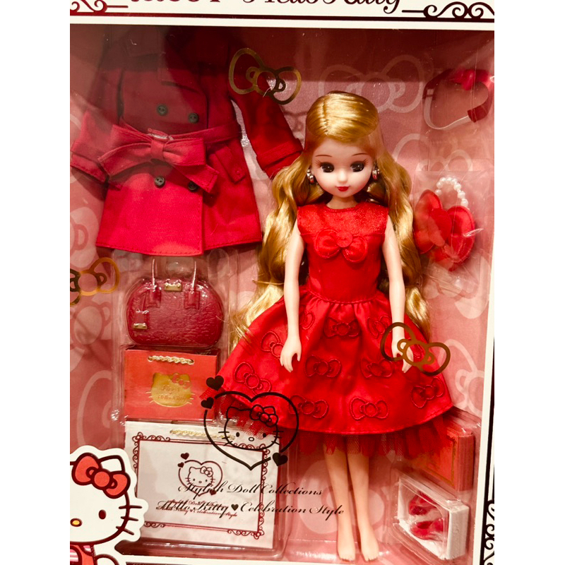 日本進口Hello Kitty和莉卡娃娃聯名款紀念款限量莉卡將娃娃