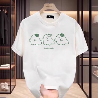 【董小姐】100%純棉上衣 美式復古上衣 印花T恤 寬鬆顯瘦上衣 oversize bf上衣 vintage短袖