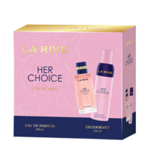 LA RIVE HER CHOICE FOR WOMEN淡香精禮盒(100ml+噴霧150ml)