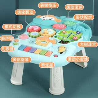 遊戲桌多功能五合一 學步車防o型腿 嬰兒手推車 多功能防側翻 寶寶可坐可推學走路 可調速助步車音樂溜溜車 嬰兒手推車
