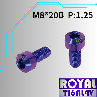 【瘋螺絲】ROYAL 鈦合金螺絲★ M8*20B P:1.25 錐形螺絲★64鈦/鈦合金螺絲★ 出貨附發票 ★幻彩藍