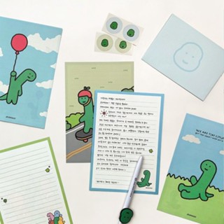 🇰🇷 韓國KKOBA 現貨 Joguman Studio 恐龍 居家系列 信封信紙 組合包 LETTER SET