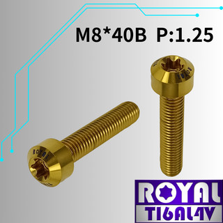 【瘋螺絲】ROYAL 鈦合金螺絲★ M8*40B P:1.25 錐形螺絲★64鈦/鈦合金螺絲★ 出貨附發票 ★土豪金