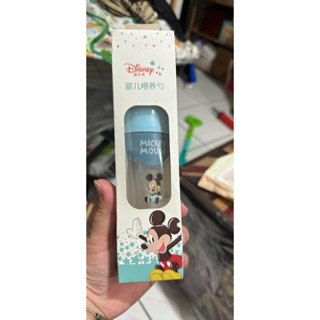 Disney迪士尼嬰兒米糊勺子奶瓶軟矽膠寶寶輔食神器