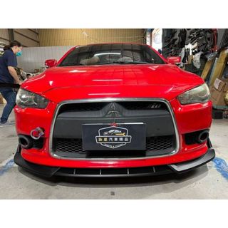 現貨 三菱 lancer fortis 競速版 消光黑 前下巴 前鏟 前定風翼 前擾流板 下擾流板 保險桿 改裝下巴