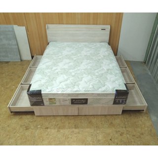 【SG居家美學】※限高雄市區※(SG4-619)5尺/6尺雙人床頭片.床頭/六抽.抽屜床底.床架/天絲獨立筒乳膠床墊