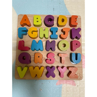 美國 B.Toys 感統玩具 英文逗樂厚片積木+送恐龍聲光玩具