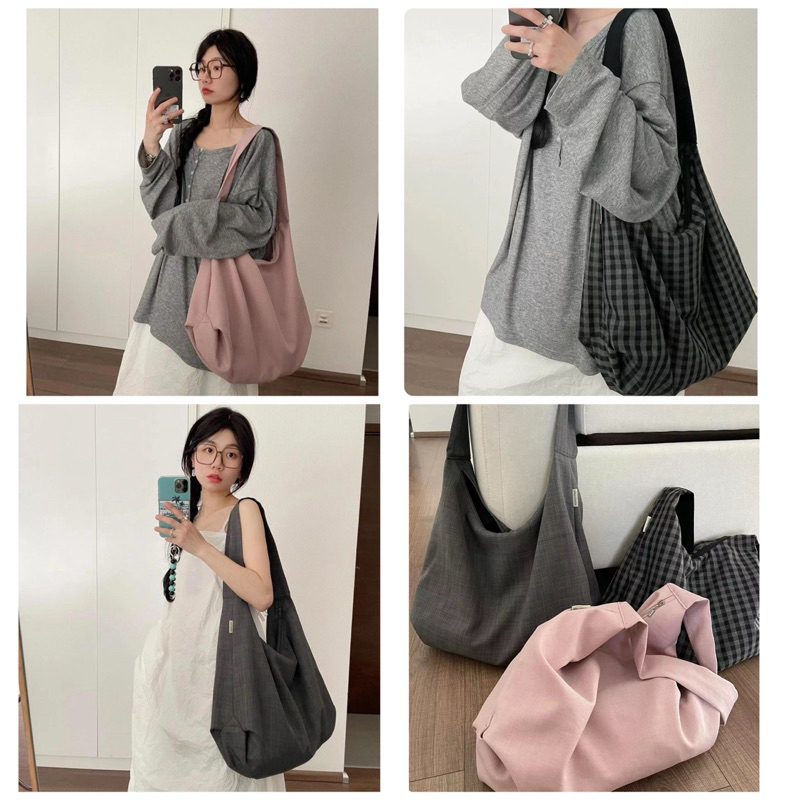 台灣出貨 3色 新款送子鳥寶寶 斜背包 帆布包 肩背包 大容量 通勤包 學生 上班族 帆布袋