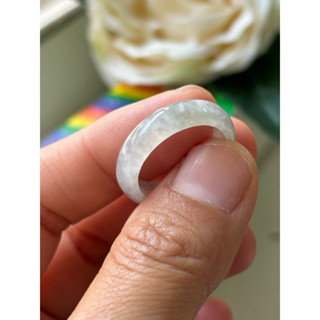 內徑19，國際戒圍16，no429，玉到愛，冰白翡翡翠戒指（戒圈），完美無紋！保證緬甸玉A貨翡翠，玉戒