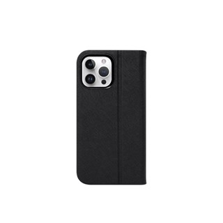 【LAUT 萊德】iPhone 15/Plus/Pro/ProMax 翻蓋立架保護殼-皮革黑 手機殼 保護殼