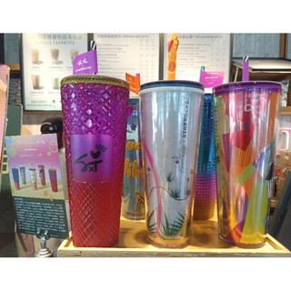 星巴克Artist聯名杯，Artist活力夏日冷水杯，耳環女孩，綺麗之美，彩虹之美，Artist愛心吸管套TOGO冷水杯