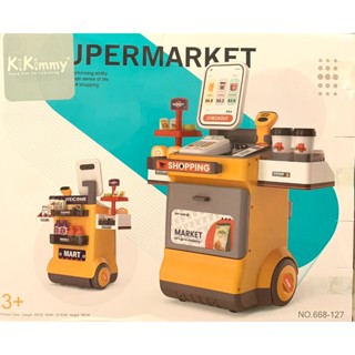 新品上架【kikimmy】主題式家家酒聲光玩具套裝組(超市收銀機)48件組 超市聲光收銀機48件組