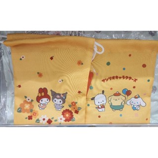 全新 大創DAISO 三麗鷗 聯名 雙面圖案 束口袋 小物收納袋 花花系列 綜合角色圖案 酷洛米 美樂蒂 大耳狗 帕恰
