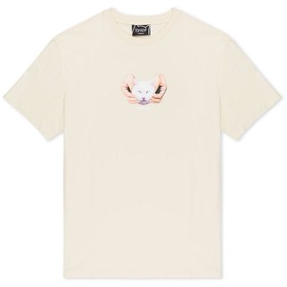 RIPNDIP 中指貓 RNDSUM24147 HAPPY KITTY TEE 短T (米白色) 化學原宿