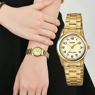 【WANgT】CASIO 卡西歐 LTP-V001G-9B 簡約時尚 都會優雅 經典剛帶 纖薄舒適圓形小錶徑 腕錶 手錶
