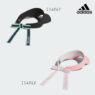 ＊立航高爾夫＊Adidas DWR RIBBON VISOR緞帶女中空帽 #IS4867 / #IS4868,黑 / 粉