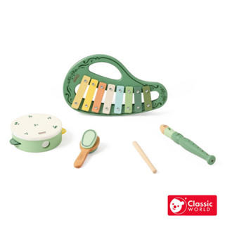 《德國Classic world》復古莫蘭迪樂器組合【玩具樂器 兒童生日 周歲禮物 適合18個月以上】德國客來喜經典木玩