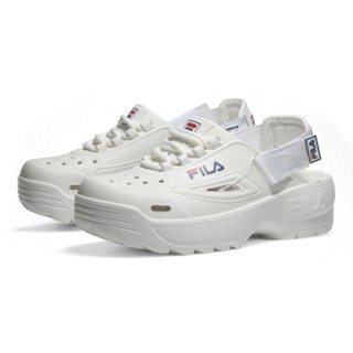 FILA 涼拖鞋 水鞋 白 防水 可拆式 洞洞鞋 女 4S348Y110