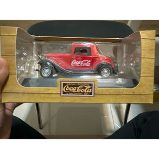 Coca-Cola經典復古模型收藏車-木紋古董車