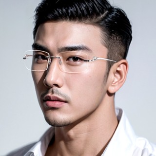Cartier 卡地亞眼鏡 經典系列 商務斯文方形大臉加寬金色銀色無框鏡架 男生眼鏡框 CT0281O【幸子眼鏡】
