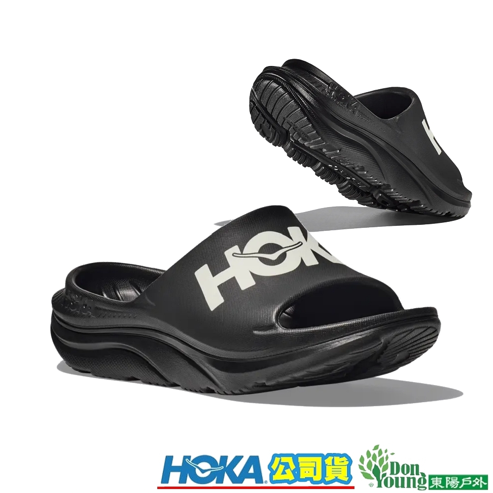 【HOKA】1155154BWHT U ORA  Athletic Slide恢復拖鞋 黑/白