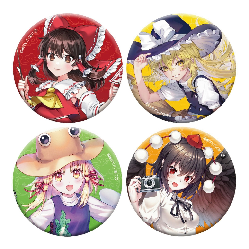 【漫漫時光☆】東方Project 4款角色徽章 博麗靈夢 霧雨魔理沙 琪露諾 十六夜咲夜 蕾米莉亞·斯卡蕾特（台灣出貨）