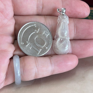 臺灣現貨 天然翡翠A貨，冰透福豆墜，緬甸玉福豆項鍊